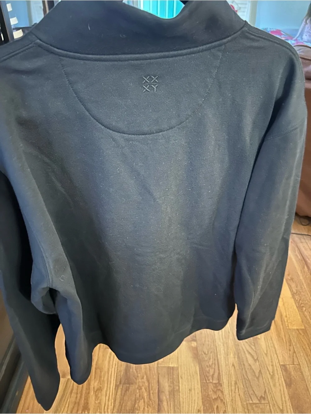 XX XY Athletics Men's Black Half-Zip Pullover Sweater